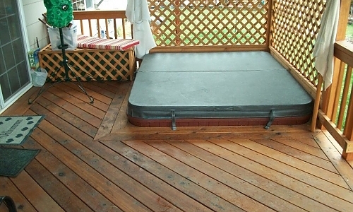  New Deck surrounding Hot Tub