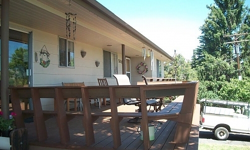  Composite Deck and wood railing/seating